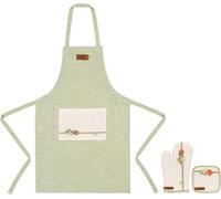 THUN Set regalo cucina Vassoio Guantone Grembiule e Presina Country Bloom Beige B101114