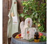THUN® Set Vassoio con Guantone Grembiule e Presina Country Bloom Beige