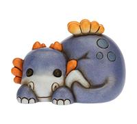 THUN - Soprammobile Draghetto Blu Giocherellone - Accessori Cameretta - Linea Cerimonia - Formato Medio - Ceramica - 12 x 8,5 x 8,2 h cm