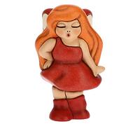 THUN - Soprammobile Fata del Fuoco - Idee per Bomboniere Battesimo e Comunione - Formato Piccolo - Ceramica - 5,2 x 4,8 x 7 h cm