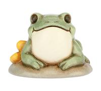 THUN - Soprammobile Mini Animale Rospo - Accessori per la Casa da Collezionare - Linea Acqua Dolce - Ceramica - 6 x 4 x 4,7 h cm