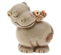 THUN - Soprammobile Minianimale Ippopotamo - Accessori per la Casa da Collezionare - Linea Tropicale - Formato Mini - Ceramica - 6,2 x 5,5 x 8,6 cm