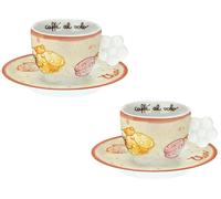 THUN SpA SET TAZZINE CAFFE' COCCINELLA 2 PEZZI