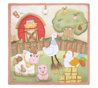 THUN - Tappeto gioco - Esterno: 90% poliestere,10% cotone, imbottitura: 100% poliestere + PET + PVC + Acrilico - Collezione Baby Dolce Fattoria - 70 x 70 cm