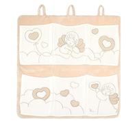 THUN, Tasca Porta Oggetti Decorata con Angeli in Cotone e Poliestere, Linea Baby, 50.5x50.5 cm