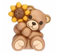 THUN Teddy con Girasole, Grande, Ceramica, Collezione Altro novità 2025, 12,3 x 9,4 x 13,8 cm