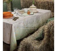 THUN® Tovaglia Antimacchia Country Flowers Green - Varie Dimensioni 2504S