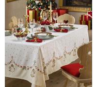 Thun Tovaglia cotone 100% Natale 6 posti 160x200 cm Garland Vanilla