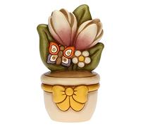THUN - Vasetto Decorativo con Farlalla e Fiori - Bomboniere e Accessori per la Casa - Idea Regalo - Ceramica - Ø 8,33 cm; 25 cm h