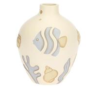 THUN, Vaso Sabbia in Ceramica Decorata a Mano, Linea Mare da Amare, Idea Regalo per la Cucina, Ø 15.8 cm, 20 cm h