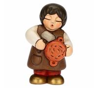 Statuetta del venditore di pentole del presepe classico Thun rosso