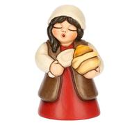 THUN, Venditrice di Spezie in Ceramica di Alta Qualità, Collezione Presepe Classico, Statuine per Presepe di Natale da Collezione, 4,9 x 4,6 x 7,9 cm