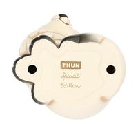 THUN, Volpe Bianca Perla in Ceramica di Alta Qualità, Versione Grande, Collezione Inverno Incantato, Statuine da Collezione, Idea Regalo per Natale, 11,8 x 9,7 x 14,6 cm