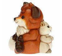 THUN - Volpe Grace Insieme allo Scoiattolo - Ceramica - Living, Icone - 15x13,2x16,3 cm h