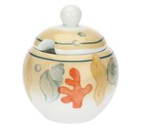 THUN, Zuccheriera in Porcellana, Linea Mare da Amare, Contenitori per alimenti, Idea Regalo per la Cucina, 11 x 11 x 12 cm h, 300 ml di Capienza
