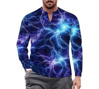 Thunder and Lightning - Camicia da uomo con protezione solare UV UPF 50+, Rash Guard, ad asciugatura rapida, leggera, Stile 6, S