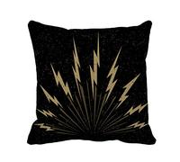 Thunder Bolts Bursting On Dark Vintage Strike Celebration Copricuscino Lusso Federe Cuscini con Cerniera Invisibile Fodere Cuscini per Balcone Camera da Letto Esterno 45X45Cm