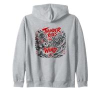Thunder cavalca la Leggenda Yokai del Vento e della Tempesta Felpa con Cappuccio