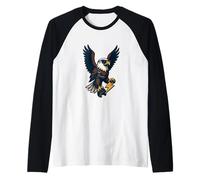 Thunder Eagle Potere della libertà Americana Maglia con Maniche Raglan
