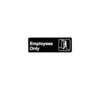 Thunder Group PLIS9304BK """"Employee Only"""" Information Sign with Symbols 9 by 3-Inch (Quantity: 2)