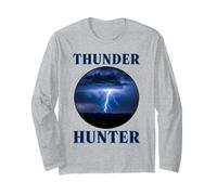 Thunder Hunter Fulmine Tempesta Natura Scena Abbigliamento Maglia a Manica