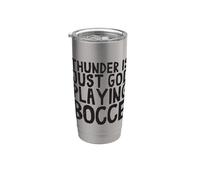 Thunder Is Just God Playing Bocce Ball Jack Bocci Game Bocce Bicchiere termico in acciaio inox doppia parete