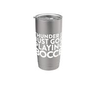 Thunder Is Just God Playing Bocce Jack Bocci Game Bocce Bicchiere termico in acciaio inox doppia parete