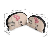 Thunder Landscape - Trousse portatile per cosmetici, organizer da viaggio con cerniera e scomparti interni, C'è sempre speranza e ragazza con palloncini, Taglia unica