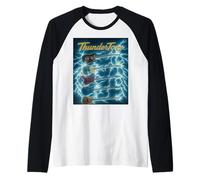 Thunder Tone Lightning Guitar Lover Elettrico Musicisti Rock Maglia con Maniche Raglan