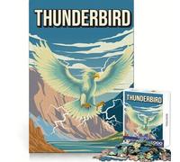 Thunderbird Cryptid Cryptozoology Poster Teenagers Puzzles 1000 Piece Jigsaws Intellect Fun Time Well Spent Exact Edges Holiday Treat (50x75cm)