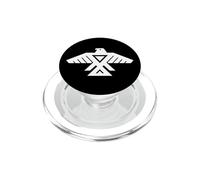 Thunderbird - Uccello bianco su sfondo nero PopSockets PopGrip per MagSafe