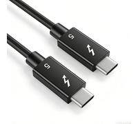 Thunderbolt 5 cavi, ultra High Speed 80Gbps USB C Thunderbolt 5 cavo con ricarica rapida PD da 240 W, display da 16 K/8 K, 5 cavi per MacBook, laptop, monitor, docking station e dispositivi USB-C (1 m