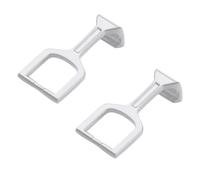 ThunderClap 2 pezzi di ricambio clip inserto in metallo Wicket Hook per occhiali da sole Oakley Jawbreaker, bianco, Taglia unica