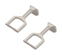 ThunderClap 2 pezzi di ricambio clip inserto in metallo Wicket Hook per occhiali da sole Oakley Jawbreaker, argento, Taglia unica