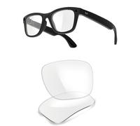 ThunderClap Lenti di ricambio polarizzate compatibili con occhiali intelligenti Ray-Ban Meta Wayfarer RW4006 da 50 mm | RW4008 da 53 mm, Cristallo chiaro anti luce blu - non polarizzato, RW4006 50mm