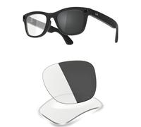 ThunderClap Lenti di ricambio polarizzate compatibili con occhiali Ray-Ban Meta Wayfarer RW4008 da 53 mm, RW4012 Wayfarer (Gen 2), 53 mm, grigio fotocromatico