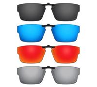 ThunderClap Occhiali da sole polarizzati a clip per Oakley Airdrop OX8046 59 mm per uomo donna protezione UV, Shell Black + Ultimate Gray + Geyser Blue + Aurora Red, Airdrop OX8046 59mm