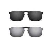 ThunderClap Occhiali da sole polarizzati a clip per Oakley Base Plane OX3232 54 mm per uomo donna protezione UV, Guscio nero + grigio ultimo, Base Plane OX3232 54mm