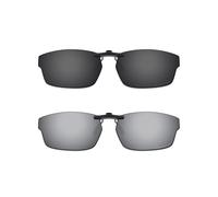 ThunderClap Occhiali da sole polarizzati a clip per Oakley Crosslink OX8027 53 mm per uomo donna protezione UV, Guscio nero + grigio ultimo, Crosslink OX8027 53mm