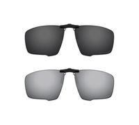 ThunderClap Occhiali da sole polarizzati a clip per Oakley Crosslink Zero Asian Fit OX8080 58 mm per uomo donna protezione UV, Guscio nero + grigio ultimo, Crosslink Zero Asian Fit OX8080 58mm