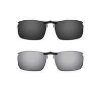 ThunderClap Occhiali da sole polarizzati a clip per Oakley Fuller OX3227 57 mm per uomo donna protezione UV, Guscio nero + grigio ultimo, Fuller OX3227 57mm