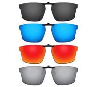 ThunderClap Occhiali da sole polarizzati a clip per Oakley Hyperlink OX8051 54mm per uomo donna protezione UV, Shell Black + Ultimate Gray + Geyser Blue + Aurora Red, Hyperlink OX8051 54mm