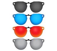 ThunderClap Occhiali da sole polarizzati a clip per Oakley Meta HSTN OW8002 51 mm per uomo donna protezione UV, Shell Black + Ultimate Gray + Geyser Blue + Aurora Red, Meta HSTN