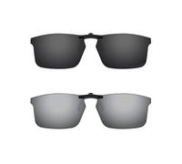 ThunderClap Occhiali da sole polarizzati a clip per Oakley Pitchman OX8050 55 mm per uomo donna protezione UV, Geyser Blue + Aurora Red, Pitchman OX8050 55mm