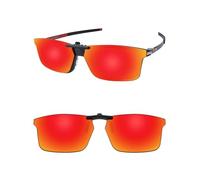 ThunderClap Occhiali da sole polarizzati a clip per Oakley Pitchman OX8050 55 mm per uomo donna protezione UV, Aurora Rosso, Pitchman OX8050 55mm