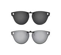 ThunderClap Occhiali da sole polarizzati con clip compatibili con Ray-Ban Meta Headliner RW4009 50 mm per uomo donna protezione UV, Guscio nero + grigio ultimo, Meta Headliner RW4009 50mm