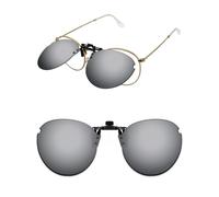 ThunderClap Occhiali da sole polarizzati con clip flip-up compatibili con Ray-Ban RB3447 50 mm per uomo donna protezione UV, Grigio Ultimo, RB3447 50mm