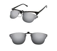 ThunderClap Occhiali da sole polarizzati con clip flip-up compatibili con Ray-Ban RB5154 49 mm per uomo donna protezione UV
