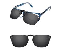 ThunderClap Occhiali da sole polarizzati con clip flip-up compatibili con Ray-Ban RB5228 53 mm per uomo donna protezione UV, Guscio nero, RB5228 53mm