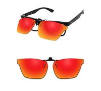 ThunderClap Occhiali da sole polarizzati con clip flip-up compatibili con Ray-Ban RB7025 53 mm per uomo donna protezione UV